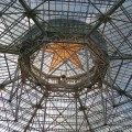 The glass roof in the atrium