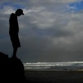 Sandjumping silhouette