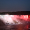 American side of the falls by night
