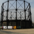 old natural gas storage tank